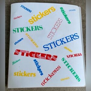 c. 1983 Vtg Hard Plastic 3 Ring Binder Sticker Collection Album